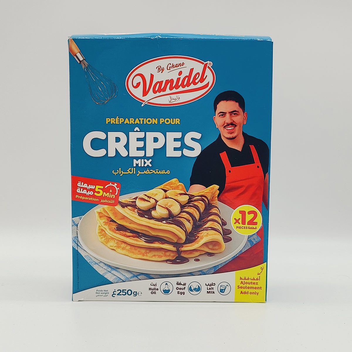 Vanidel Crêpes-Mix – Zubereitung für 12 Crêpes