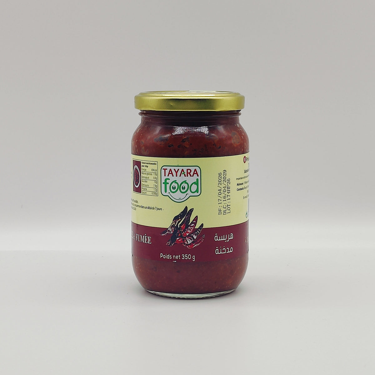 Tayara Food Harissa Fumée 350g – Tunesische geräucherte Chilipaste